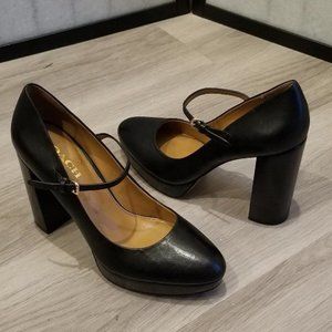 Coach Black Platform Strap Heels